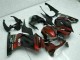 Carenado Moto Kawasaki EX250 2008-2012 - Negro Brillante Rojo Granate