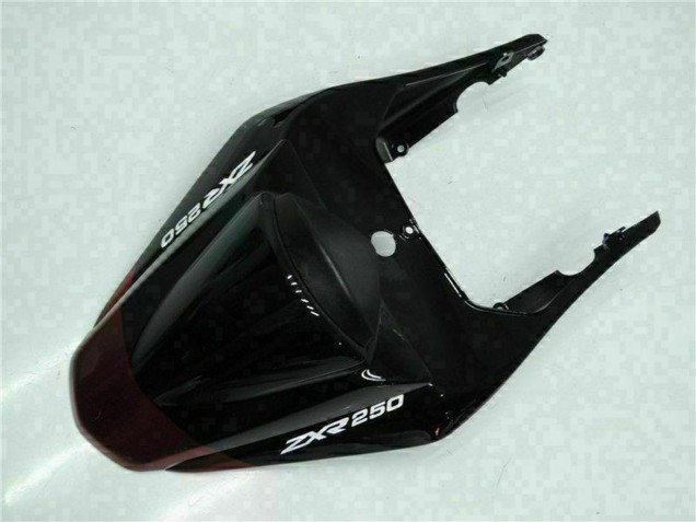 Carenado Moto Kawasaki EX250 2008-2012 - Negro Brillante Rojo Granate