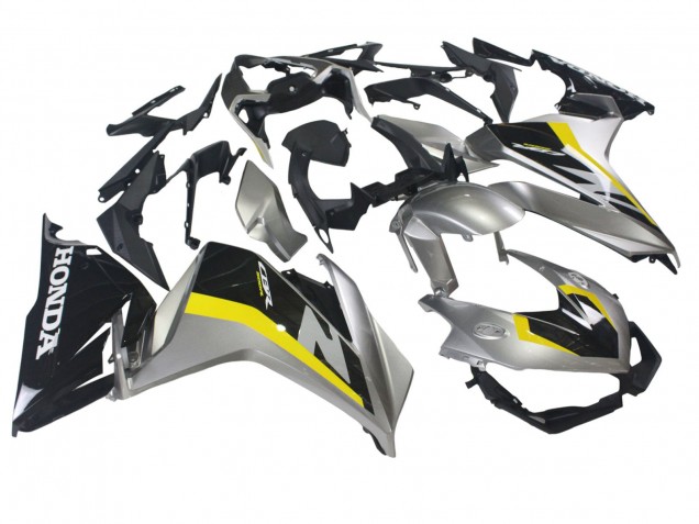 Carenado Moto Honda CBR500R 2022-2023 - Plata Amarillo Negro Brillante