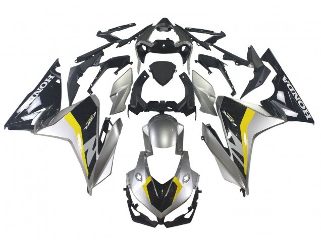 Carenado Moto Honda CBR500R 2022-2023 - Plata Amarillo Negro Brillante