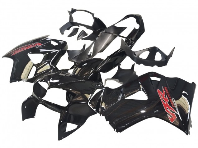 Carenado Moto Honda VFR 800 1998-2001 - Negro Brillante Rojo Calcomanía