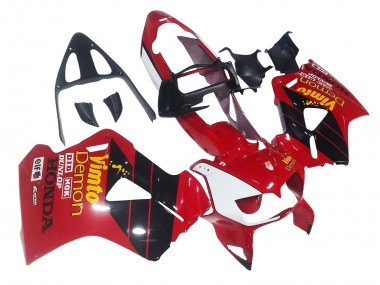 Carenado Moto Honda VFR 800 1998-2001 - Rojo Blanco Negro Brillante Vimto