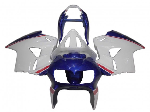 Carenado Moto Honda VFR 800 1998-2001 - Blanco Azul Rojo
