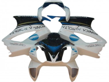 Carenado Moto Honda VFR 800 2002-2013 - Blanco Azul Negro Konica Minolta