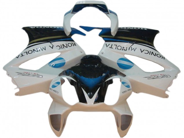 Carenado Moto Honda VFR 800 2002-2013 - Blanco Azul Negro Konica Minolta