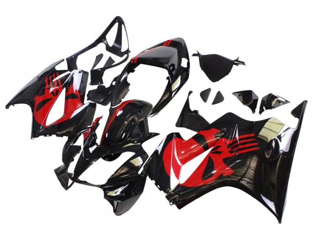 Carenado Moto Honda VFR 800 2002-2013 - Negro Brillante Rojo