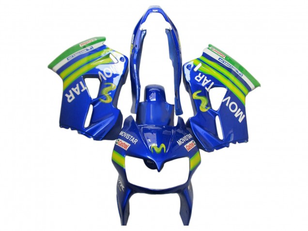 Carenado Moto Honda VFR 800 2002-2013 - Azul Verde Blanco MoviStar Castrol