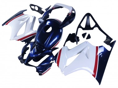 Carenado Moto Honda VFR 800 2002-2013 - Blanco Rojo Azul Oscuro