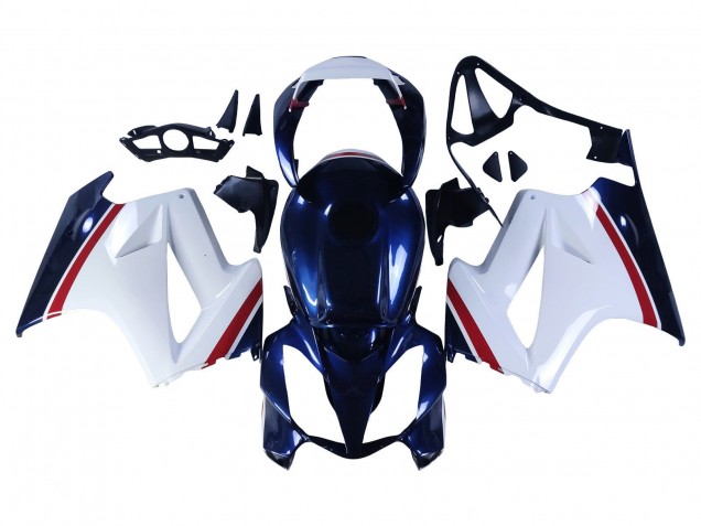 Carenado Moto Honda VFR 800 2002-2013 - Blanco Rojo Azul Oscuro