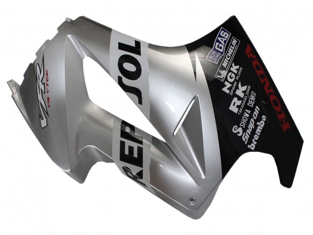 Carenado Moto Honda VFR 800 2002-2013 - Plata Negro Brillante Repsol