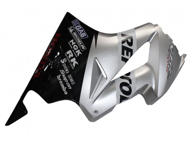 Carenado Moto Honda VFR 800 2002-2013 - Plata Negro Brillante Repsol