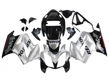Carenado Moto Honda VFR 800 2002-2013 - Plata Negro Brillante Repsol