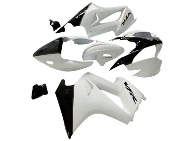 Carenado Moto Honda VFR 800 2002-2013 - Blanco Perla Negro Brillante Calcomanía