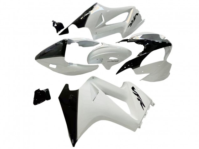 Carenado Moto Honda VFR 800 2002-2013 - Blanco Perla Negro Brillante Calcomanía