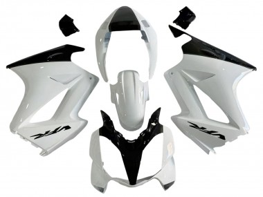 Carenado Moto Honda VFR 800 2002-2013 - Blanco Perla Negro Brillante Calcomanía