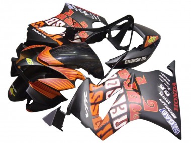 Carenado Moto Honda VFR 800 2002-2013 - Negro Mate Naranja Rossi Repsol 46