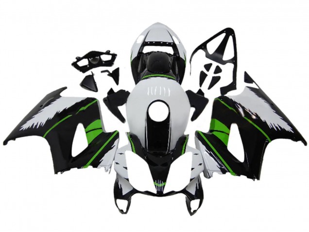 Carenado Moto Honda VFR 800 2002-2013 - Blanco Verde Negro Brillante