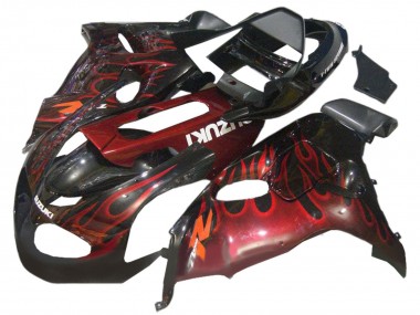 Carenado Moto Suzuki TL1000R 1998-2003 - Negro Brillante Rojo Llama