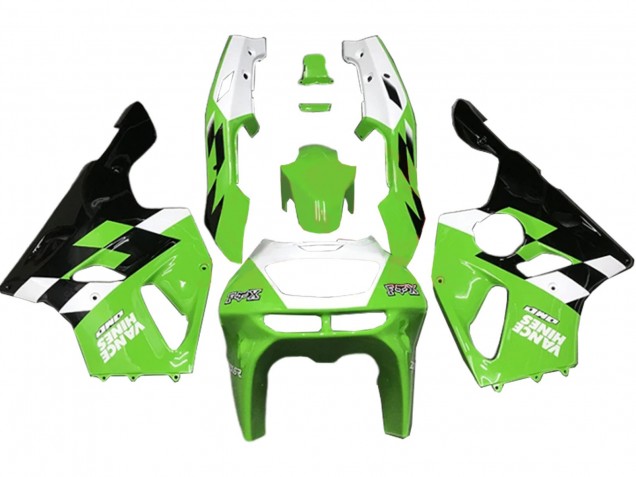 Carenado Moto Kawasaki ZX7R 1996-2003 - Blanco Verde Negro Brillante