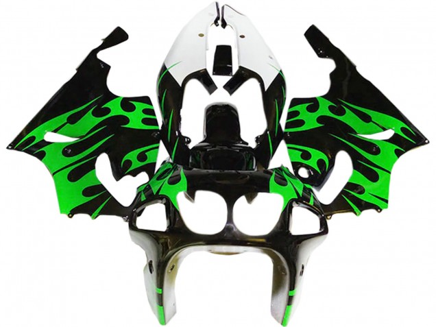 Carenado Moto Kawasaki ZX7R 1996-2003 - Verde Negro Brillante Blanco