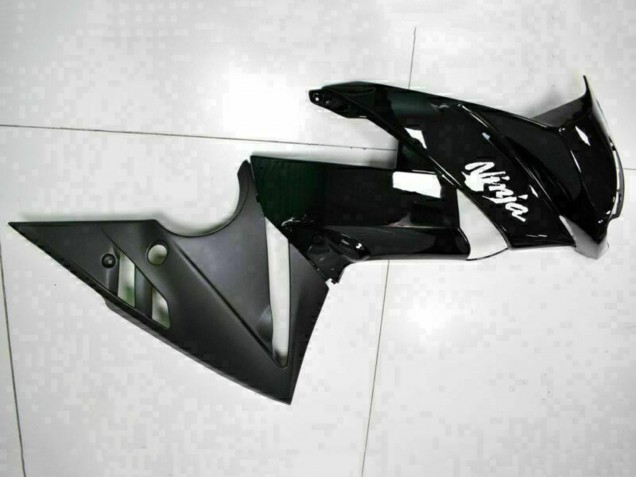 Carenado Moto Kawasaki EX650 2009-2011 - Negro Brillante Blanco Calcomanía