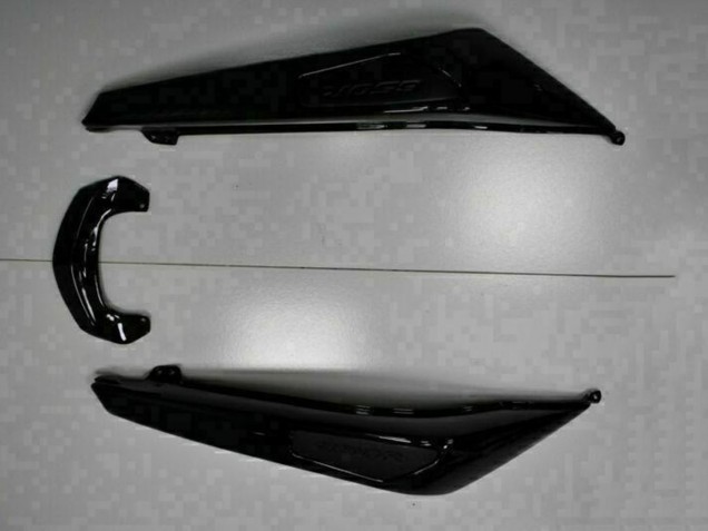 Carenado Moto Kawasaki EX650 2009-2011 - Negro Brillante Blanco Calcomanía