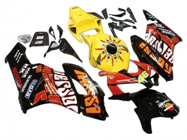 Carenado Moto Honda CBR1000RR 2004-2005 - Amarillo Naranja Negro Brillante Repsol Rossi 46
