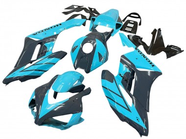 Carenado Moto Honda CBR1000RR 2004-2005 - Azul Claro Negro Brillante