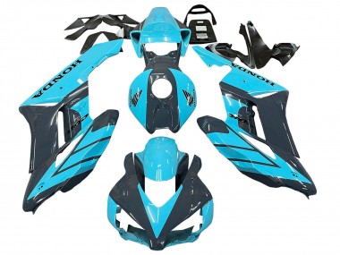 Carenado Moto Honda CBR1000RR 2004-2005 - Azul Claro Negro Brillante