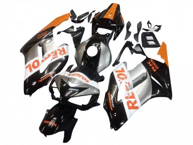 Carenado Moto Honda CBR1000RR 2004-2005 - Naranja Plata Negro Brillante Repsol