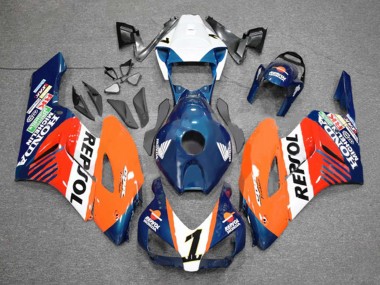 Carenado Moto Honda CBR1000RR 2004-2005 - Naranja Blanco Rojo Azul Repsol