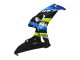 Carenado Moto Honda CBR1000RR 2006-2007 - Azul Fluorescent Verde Negro Brillante Tiburón 46
