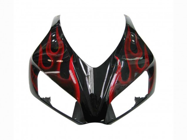 Carenados Moto Honda CBR1000RR 2006-2007 - Negro Brillante Rojo Llama
