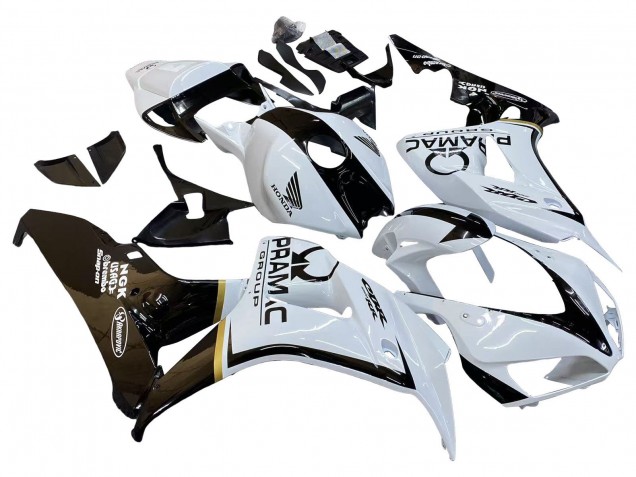 Carenado Moto Honda CBR1000RR 2006-2007 - Blanco Negro Brillante Pramac