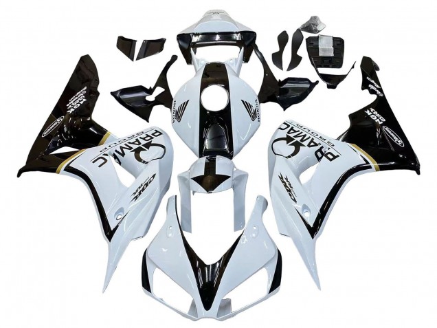 Carenado Moto Honda CBR1000RR 2006-2007 - Blanco Negro Brillante Pramac