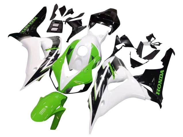 Carenados Moto Honda CBR1000RR 2006-2007 - Blanco Verde Negro Brillante