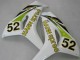 Carenado Moto Honda CBR1000RR 2006-2007 - Blanco Verde Negro Brillante Hannspree 52