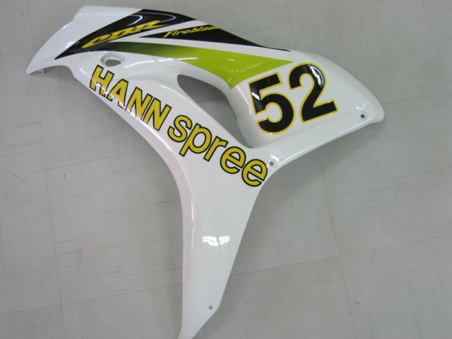 Carenado Moto Honda CBR1000RR 2006-2007 - Blanco Verde Negro Brillante Hannspree 52