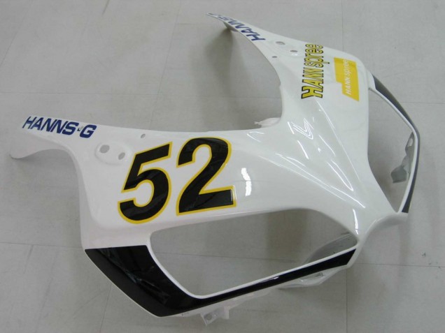 Carenado Moto Honda CBR1000RR 2006-2007 - Blanco Verde Negro Brillante Hannspree 52