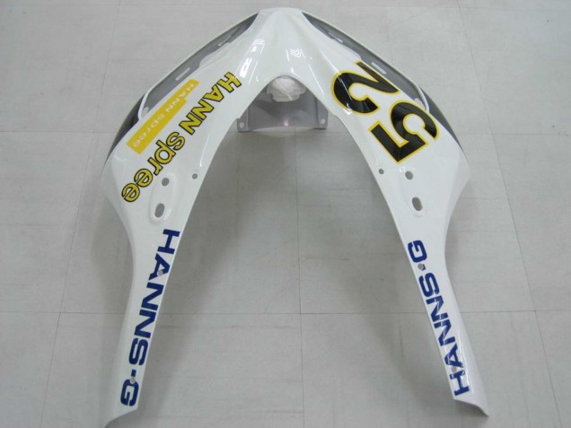 Carenado Moto Honda CBR1000RR 2006-2007 - Blanco Verde Negro Brillante Hannspree 52