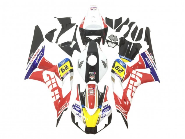 Carenado Moto Honda CBR1000RR 2006-2007 - Blanco Rojo Amarillo Azul Negro Givi Elf UniBat 29