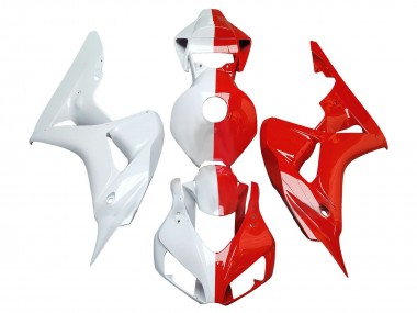 Carenado Moto Honda CBR1000RR 2006-2007 - Blanco Rojo Dividir