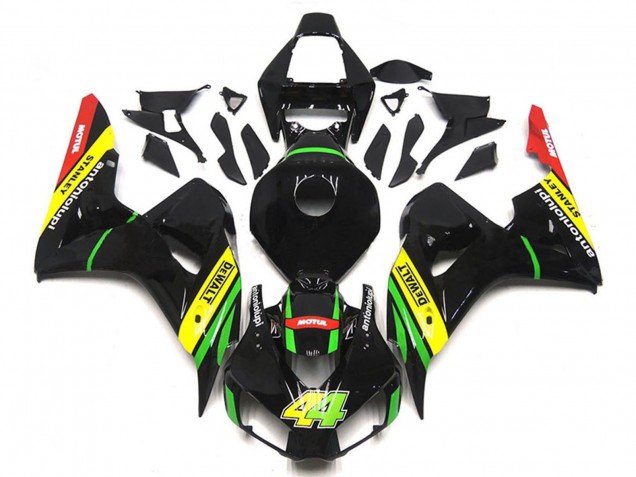 Carenado Moto Honda CBR1000RR 2006-2007 - Negro Brillante Amarillo Verde Rojo Motul 44