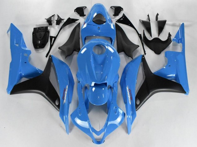 Carenados Moto Honda CBR600RR 2007-2008 - Azul Claro Negro Brillante