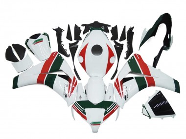 Carenado Moto Honda CBR1000RR 2008-2011 - Blanco Rojo Verde Oscuro