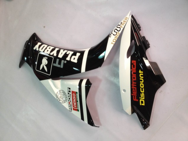 Carenado Moto Honda CBR1000RR 2012-2016 - Blanco Negro Brillante Rizoma Playboy