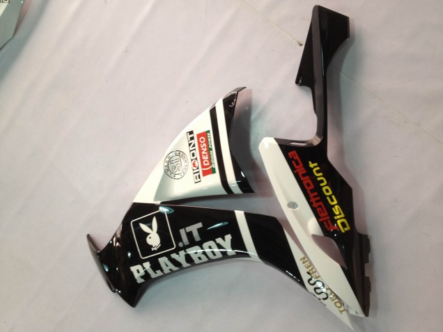 Carenado Moto Honda CBR1000RR 2012-2016 - Blanco Negro Brillante Rizoma Playboy