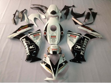 Carenado Moto Honda CBR1000RR 2012-2016 - Blanco Negro Brillante Rizoma Playboy