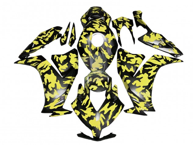 Carenado Moto Honda CBR1000RR 2012-2016 - Amarillo Gris Negro Camouflage