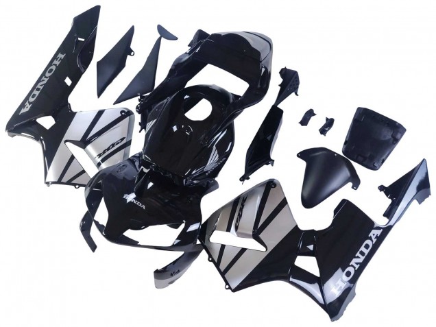 Carenado Moto Honda CBR600RR 2003-2004 - Plata Negro Brillante